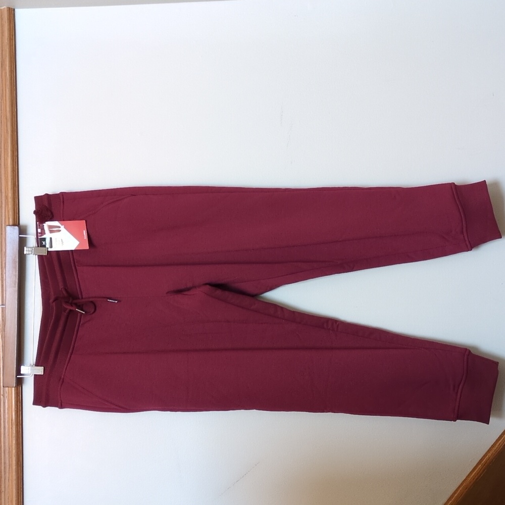 XL Sherpa Lined Jogger Women's Soft Cozy Comfy Wine Bordeaux Loungewear NEW ❤️